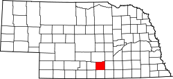 Karte von Kearney County innerhalb von Nebraska