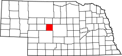 Karte von Logan County innerhalb von Nebraska