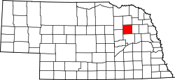 Karte von Madison County innerhalb von Nebraska
