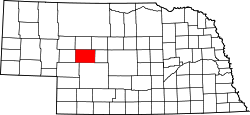 Karte von McPherson County innerhalb von Nebraska