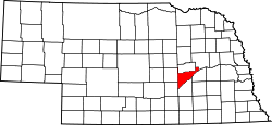 Karte von Merrick County innerhalb von Nebraska