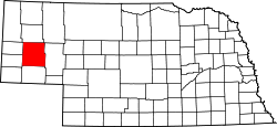 Karte von Morrill County innerhalb von Nebraska