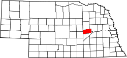 Karte von Nance County innerhalb von Nebraska