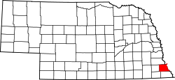 Karte von Nemaha County innerhalb von Nebraska