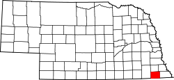 Karte von Pawnee County innerhalb von Nebraska