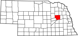 Karte von Platte County innerhalb von Nebraska