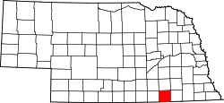 Karte von Thayer County innerhalb von Nebraska