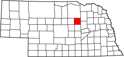 Karte von Wheeler County innerhalb von Nebraska