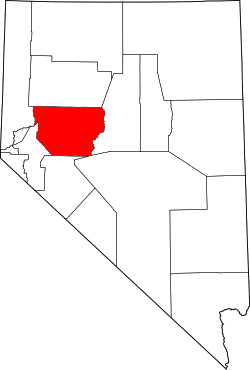 Karte von Churchill County innerhalb von Nevada