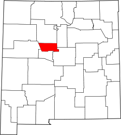 Karte von Bernalillo County innerhalb von New Mexico