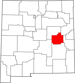 Karte von DeBaca County innerhalb von New Mexico