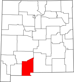 Karte von Doña Ana County innerhalb von New Mexico