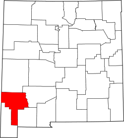 Karte von Grant County innerhalb von New Mexico