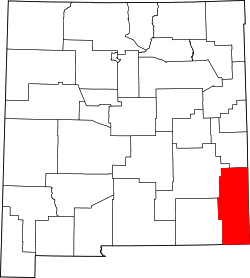 Karte von Lea County innerhalb von New Mexico