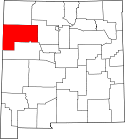 Karte von McKinley County innerhalb von New Mexico