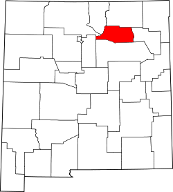 Karte von Mora County innerhalb von New Mexico