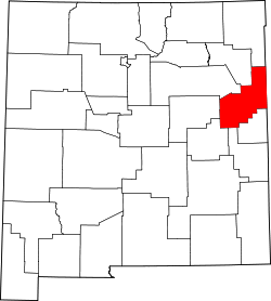 Karte von Quay County innerhalb von New Mexico