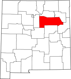 Karte von San Miguel County innerhalb von New Mexico