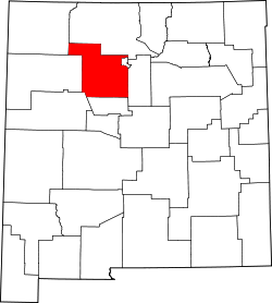 Karte von Sandoval County innerhalb von New Mexico