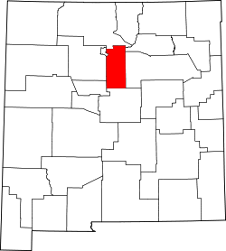 Karte von Santa Fe County innerhalb von New Mexico