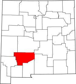 Karte von Sierra County innerhalb von New Mexico