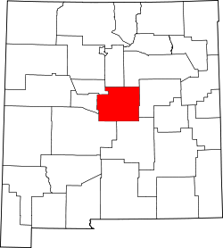 Karte von Torrance County innerhalb von New Mexico
