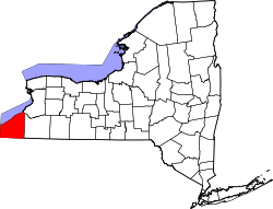 Karte von Chautauqua County innerhalb von New York