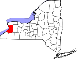 Karte von Erie County innerhalb von New York
