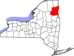 Karte von Essex County innerhalb von New York