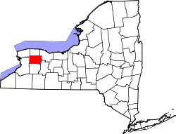 Karte von Genesee County innerhalb von New York