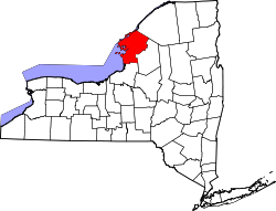 Karte von Jefferson County innerhalb von New York