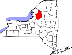 Karte von Lewis County innerhalb von New York