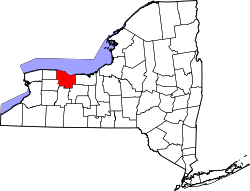 Karte von Monroe County innerhalb von New York