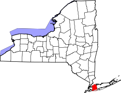 Karte von Nassau County innerhalb von New York