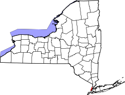 Karte von New York County innerhalb von New York