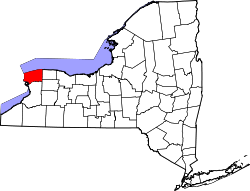 Karte von Niagara County innerhalb von New York