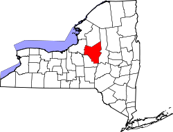 Karte von Oneida County innerhalb von New York