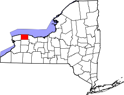 Karte von Orleans County innerhalb von New York