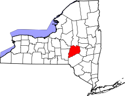 Karte von Otsego County innerhalb von New York