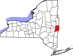 Karte von Rensselaer County innerhalb von New York