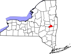 Karte von Schenectady County innerhalb von New York