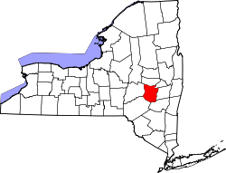 Karte von Schoharie County innerhalb von New York