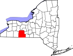Karte von Steuben County innerhalb von New York