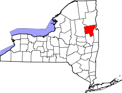 Karte von Warren County innerhalb von New York