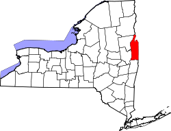 Karte von Washington County innerhalb von New York