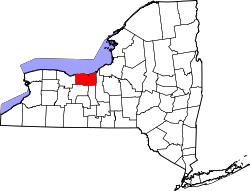 Karte von Wayne County innerhalb von New York