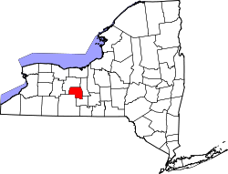 Karte von Yates County innerhalb von New York
