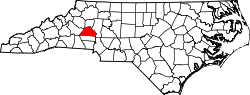 Karte von Catawba County innerhalb von North Carolina