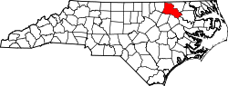Karte von Halifax County innerhalb von North Carolina