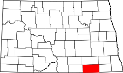 Karte von Dickey County innerhalb von North Dakota